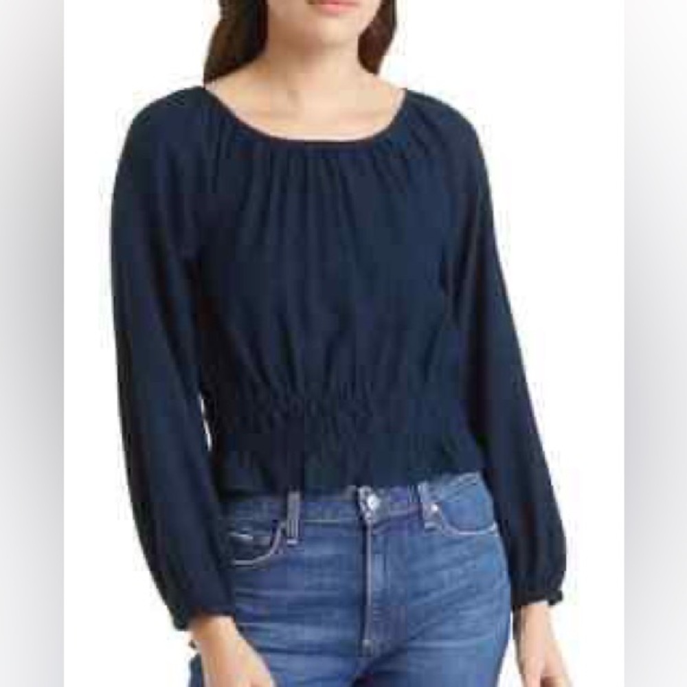 Madewell Tie Back Cutout Twill Top